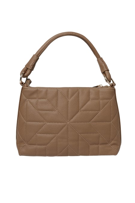 Stitched handbag brown