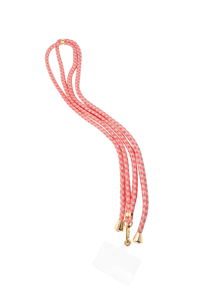 Telephone cord print - coral 