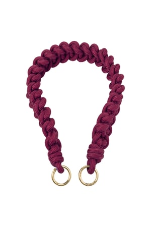 Braided bag strap wine red h5 