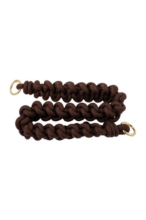 Braided bag strap dark brown h5 Picture5