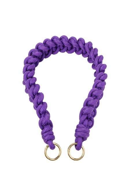 Braided bag strap purple 2