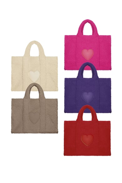 Teddy shopper with heart - pink h5 Picture8