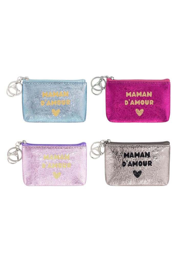 Keychain wallet metallic maman d'amour - pink Picture2