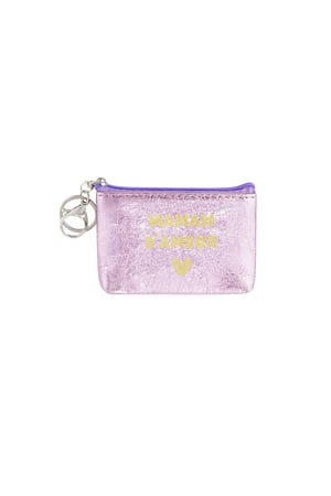 Keychain wallet metallic maman d'amour - pink h5 