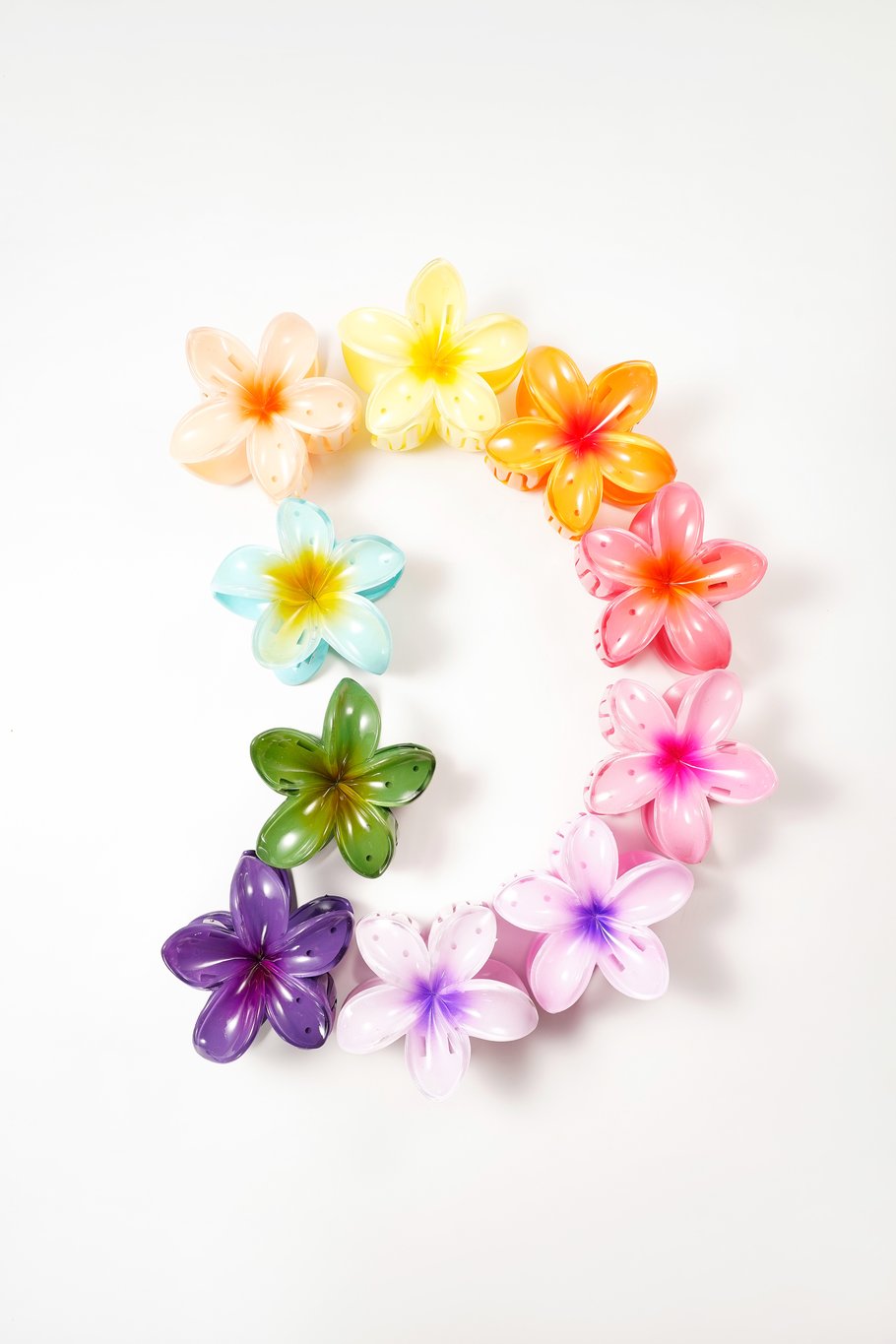 Hair clip with gradient flower Hawaii love - light pink h5Picture5