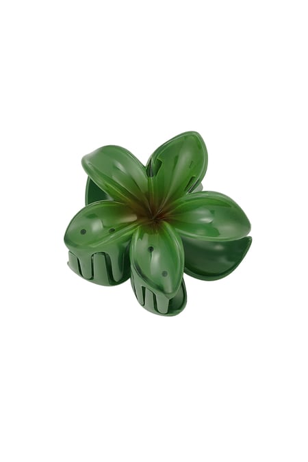 Hair clip with gradient flower Hawaii love - green 2