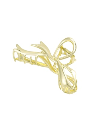 Bow hair clip Gold color h5 