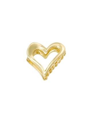 Gold color heart hair clip h5 Picture4