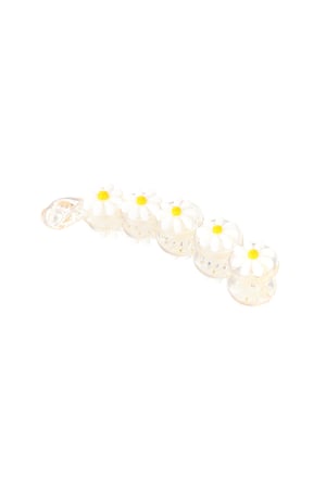 Hair clip white flowers h5 