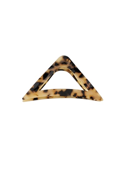 Triangle hair clip marble - gray h5 