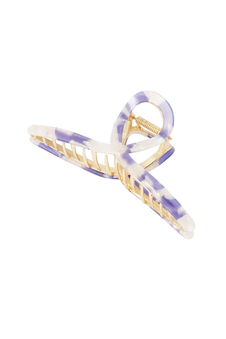 Hair clip curl marble - purple