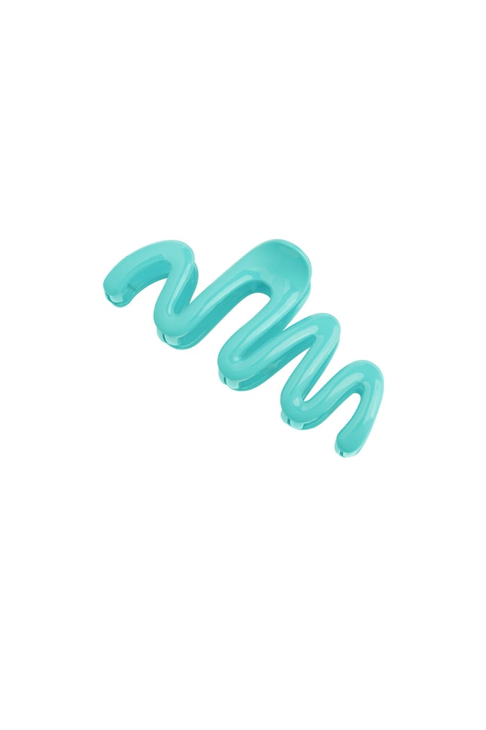 Hair clip aesthetic zigzag - turquoise 