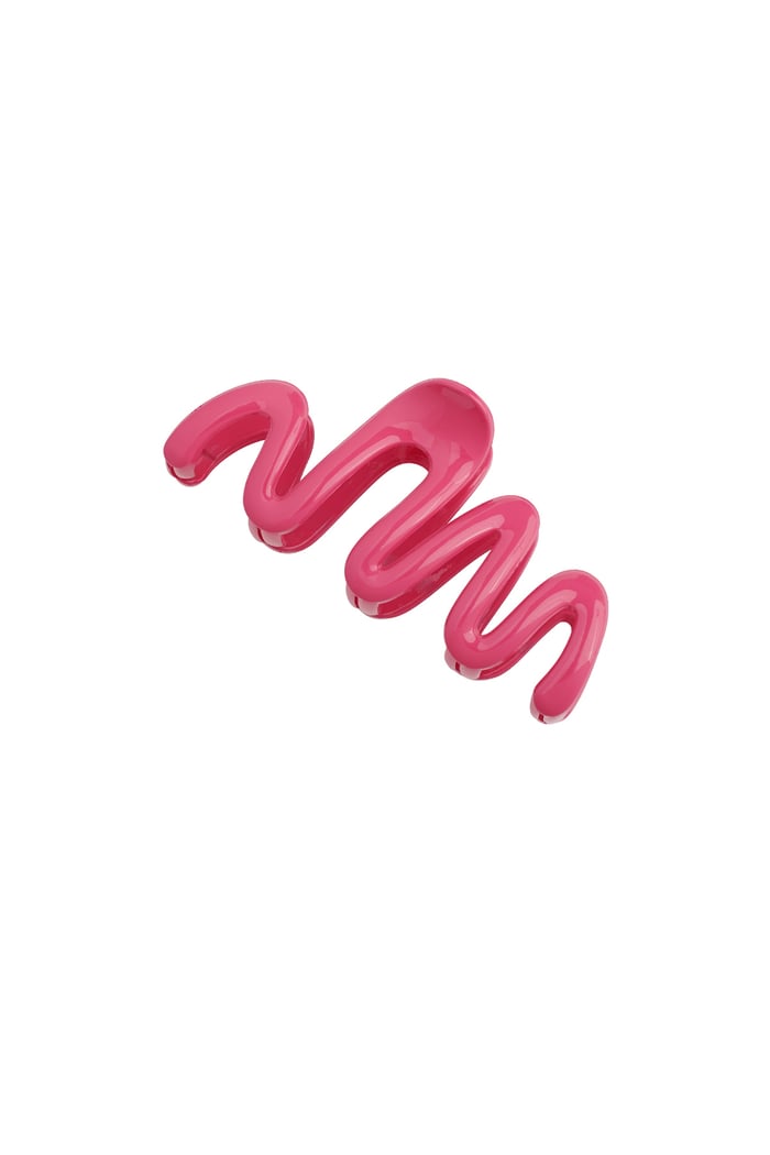 Hair clip aesthetic zigzag - fuchsia 