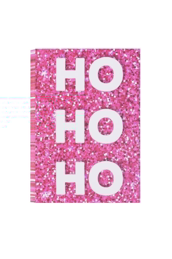 Weihnachtsgrußkarte Ho Ho Ho - rosa
