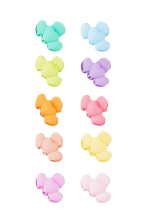 Set of hair clips summer heart trio - multi h5 