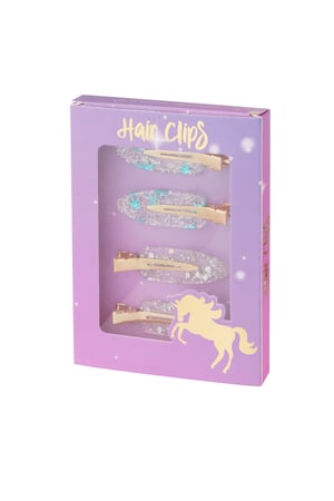 Hair clip box nutcracker - blue Silver color h5 