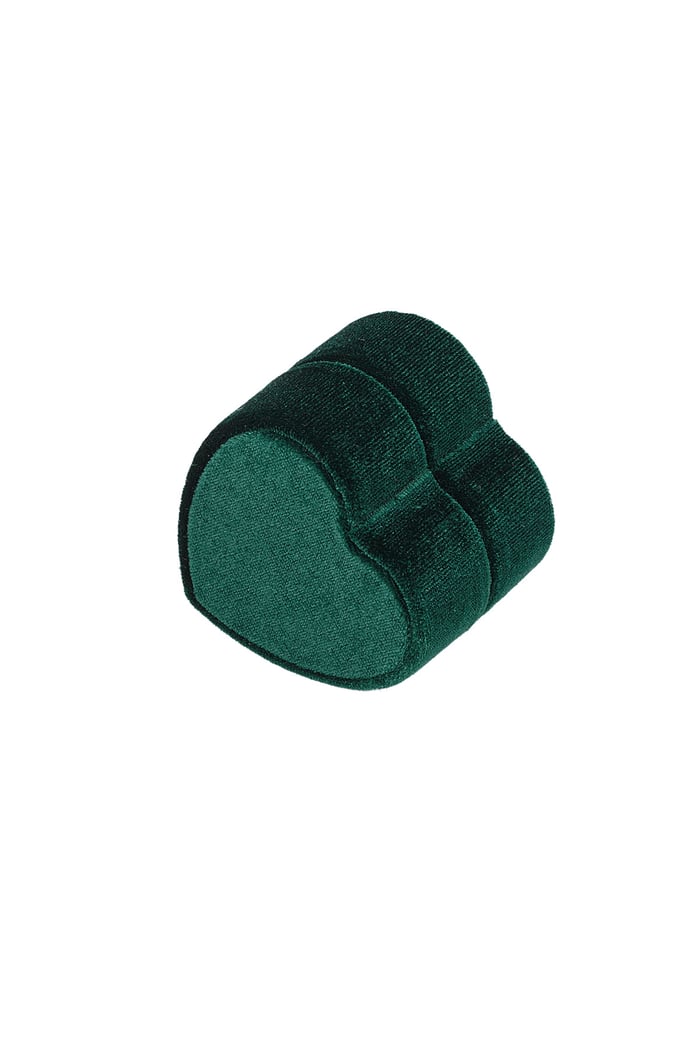 Jewelry box heart velvet - green Picture5