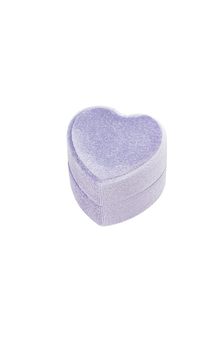 Jewelry box heart velvet - lilac