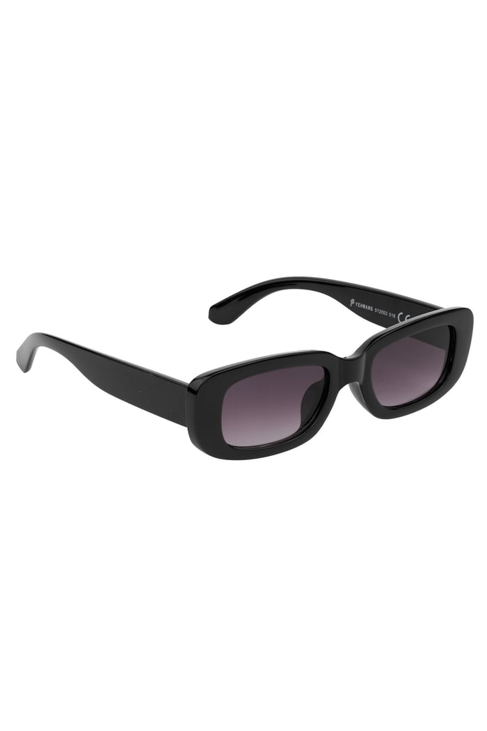 Schlichte Retro-Sonnenbrille – schwarz 