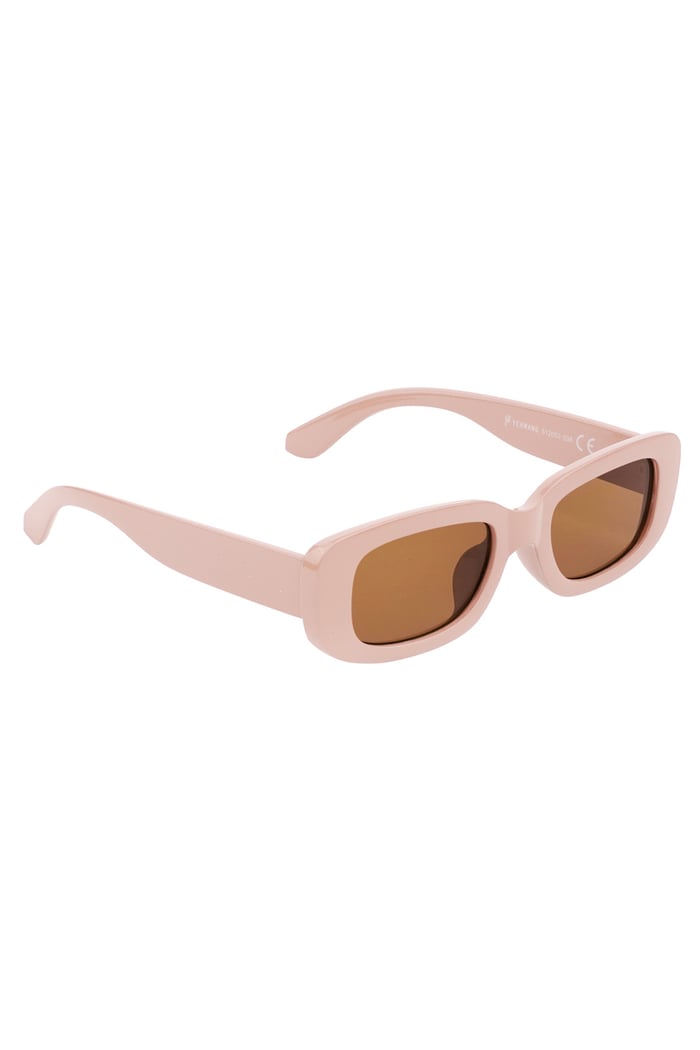 Simple retro sunglasses - beige 