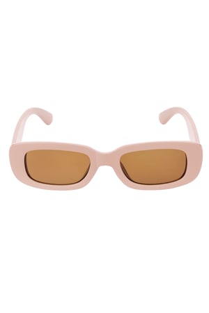 Schlichte Retro-Sonnenbrille - Beige h5 Bild5