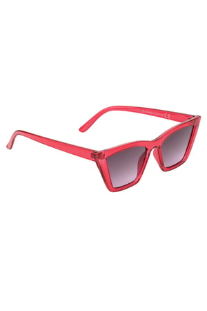 Monochrome cat eye sunglasses - red h5 