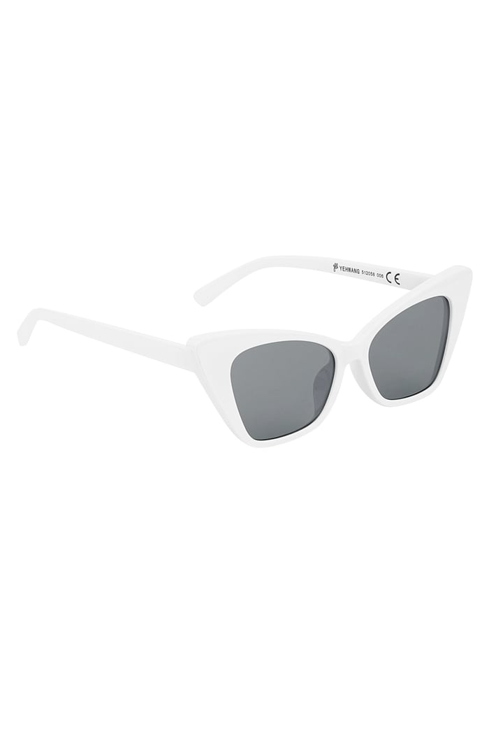 Sunglasses single color frame - white 