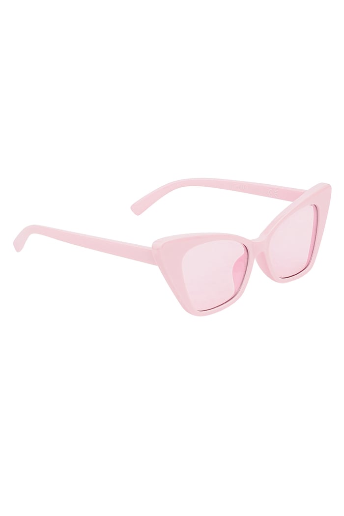 Sonnenbrille mit einfarbigem Rahmen – rosa 