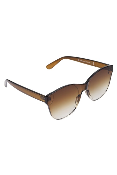 Single-color trendy sunglasses - brown 2