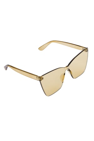 Einfarbige Tagessonnenbrille – Beige h5 