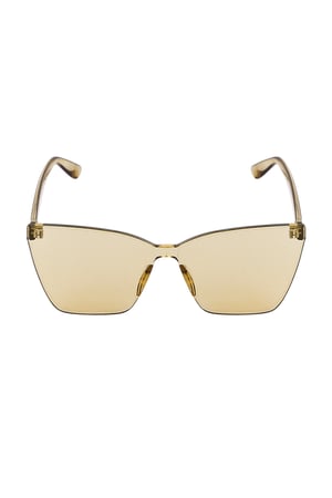 Einfarbige Tagessonnenbrille – Beige h5 Bild2