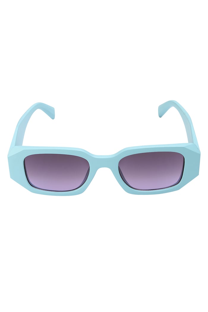 Look a like sunglasses with corners - blue Picture6