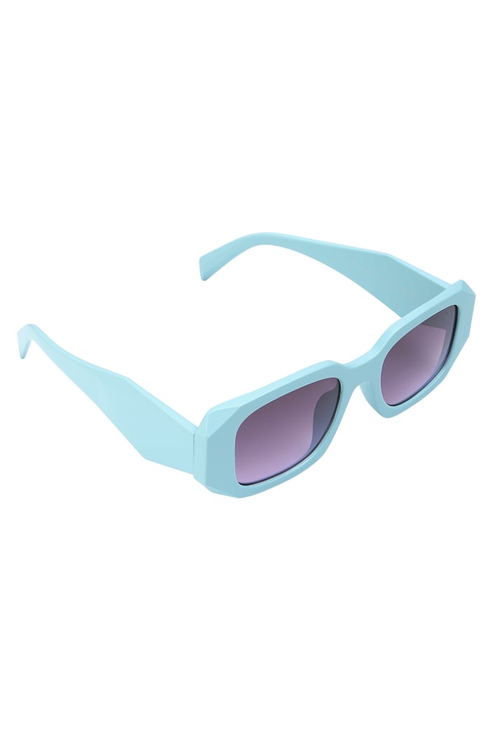 Look a like sunglasses with corners - blue 