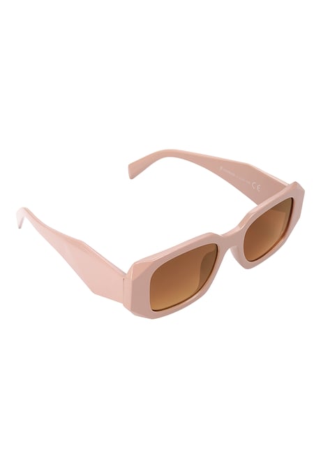 Look a like sunglasses with corners - pink