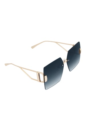 Rimless square sunglasses - black/Gold color h5 