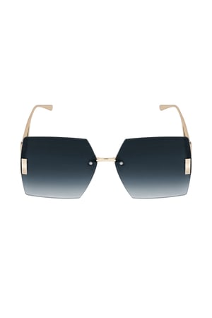 Rimless square sunglasses - black/Gold color h5 Picture2