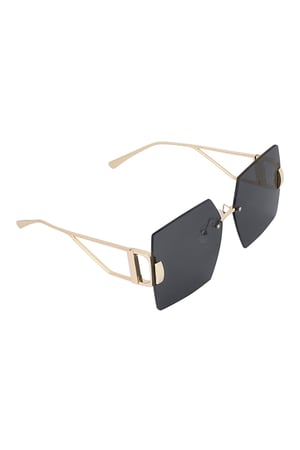 Rimless square sunglasses - gray/Gold color h5 