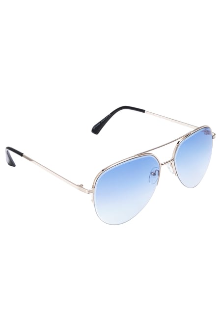 Aviator style sunglasses - blue Gold color