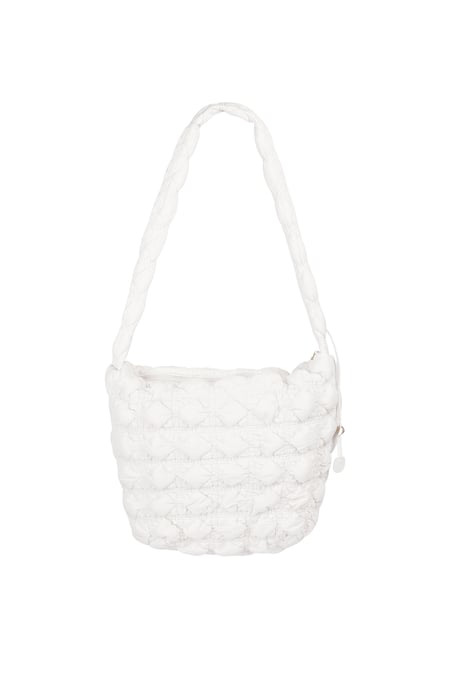 Large shoulder bag cloudy essential - white