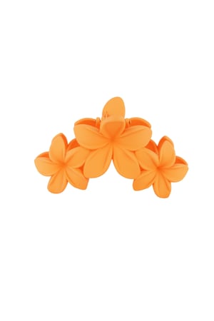 Fermaglio per capelli con fiori grandi - Arancione h5 