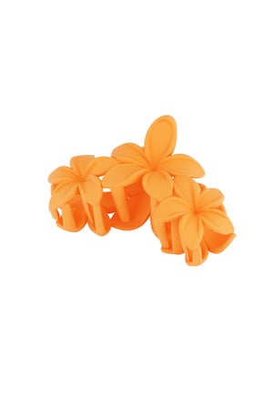 Hair clip with large flowers - Orange h5 Picture2