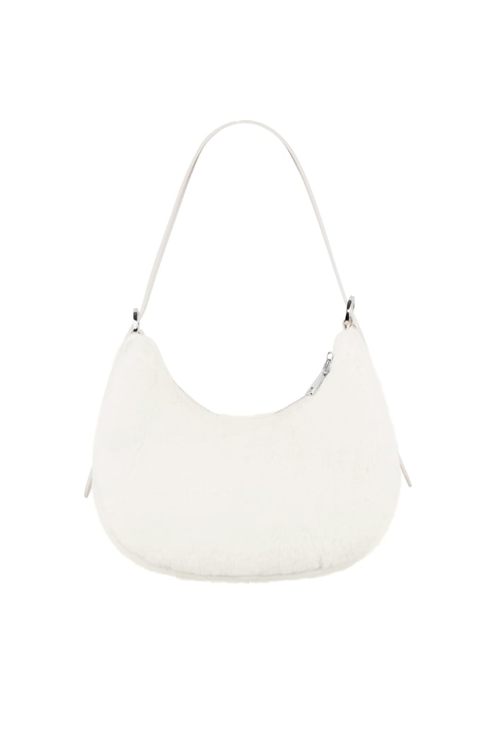 Fluffy city bag - white 