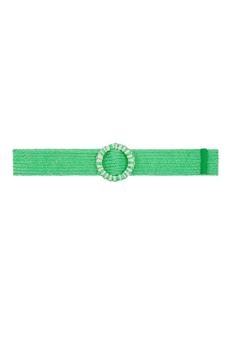 Colorful belt with print - green  2