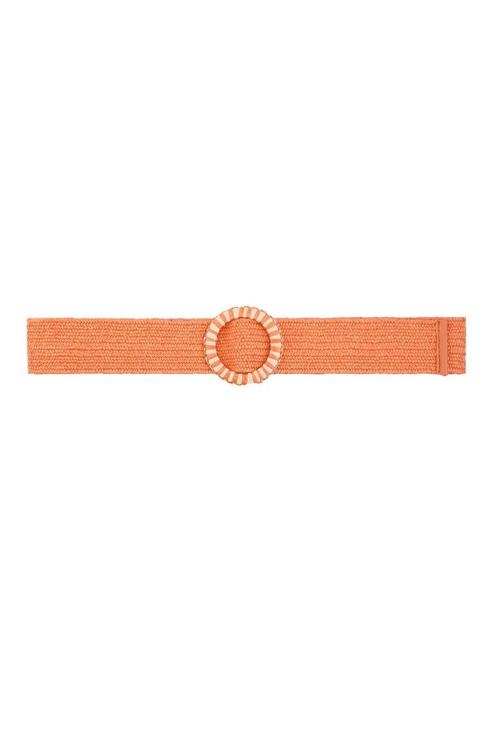 Colorful belt with print - orange  