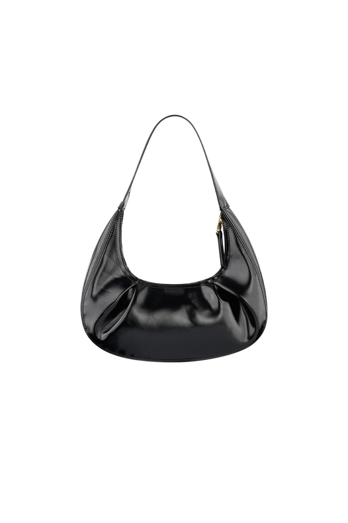 Bag with pleats - black  