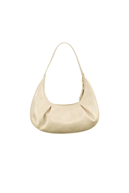 Bag with pleats - beige  2