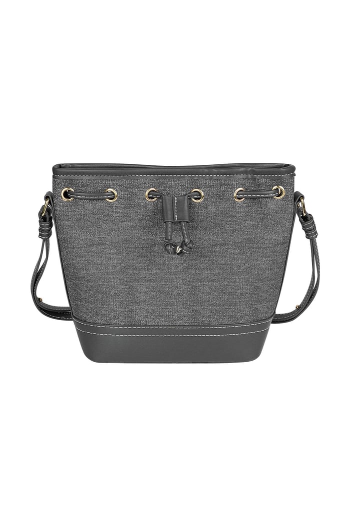 Denim bucket bag - dark gray 