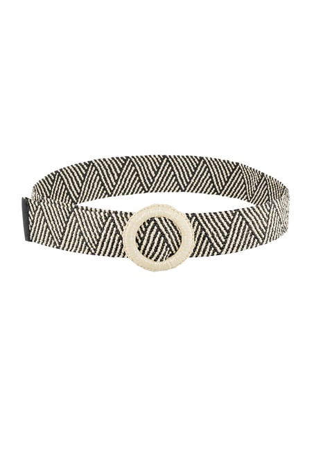 Belt with print - black/white 