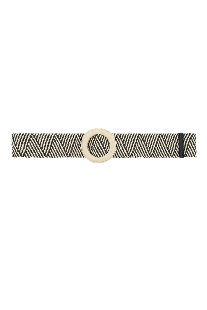 Belt with print - black/white  Picture4