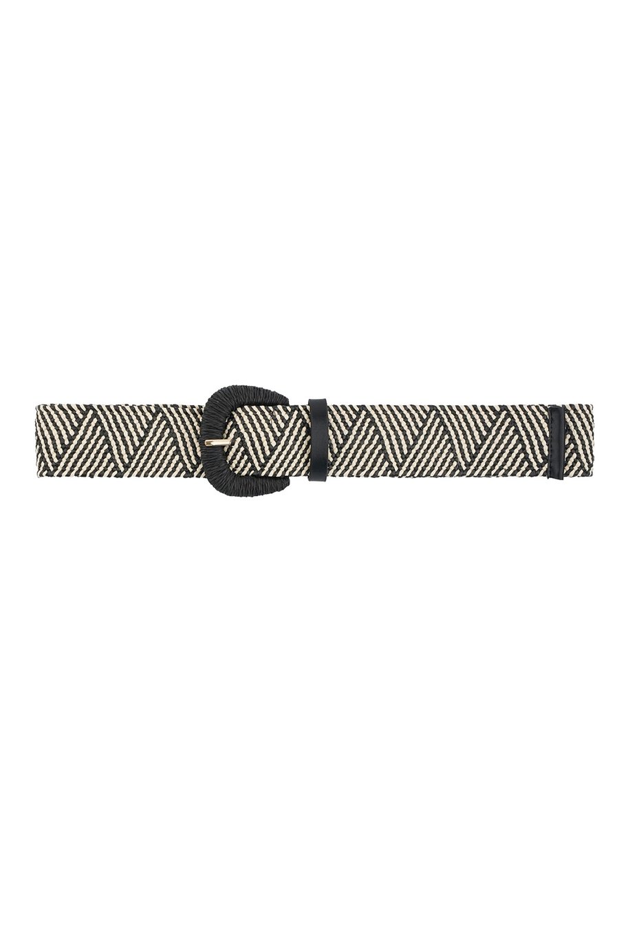 Belt with print - black/white  Picture2